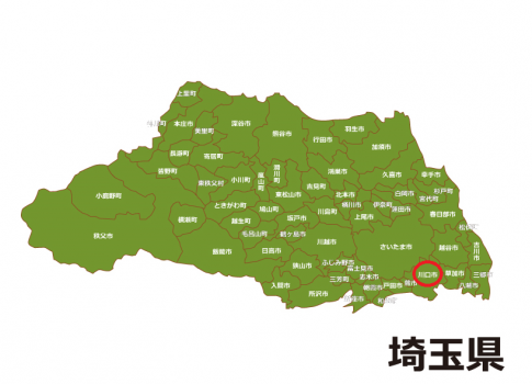 埼玉県の地図です